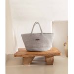 Fashion, accesorii si bijuterii - Femei - Accesorii femei - Genti si rucsacuri femei - Geantă decorativă Aberto Design, 100% bumbac, 30 cm, gri, 937ELT1163 - Infinity.ro