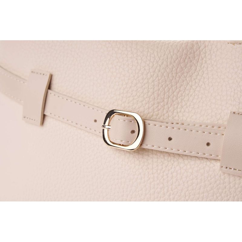 Fashion, accesorii si bijuterii - Femei - Accesorii femei - Genti si rucsacuri femei - Tote bag Lucky Bees, piele, 18.5 x 29 x 14 cm, crem, 946VNC1318 - Infinity.ro
