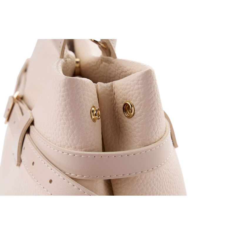 Fashion, accesorii si bijuterii - Femei - Accesorii femei - Genti si rucsacuri femei - Tote bag Lucky Bees, piele, 18.5 x 29 x 14 cm, crem, 946VNC1318 - Infinity.ro