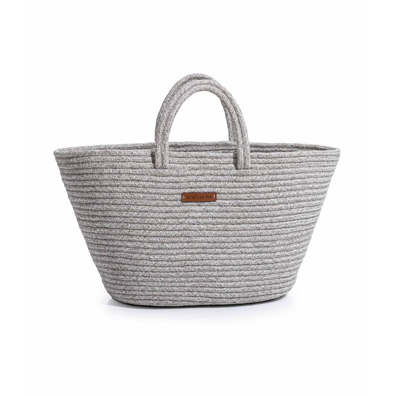 Fashion, accesorii si bijuterii - Femei - Accesorii femei - Genti si rucsacuri femei - Geantă decorativă Aberto Design, 100% bumbac, 30 cm, gri, 937ELT1163 - Infinity.ro