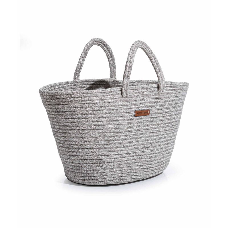Fashion, accesorii si bijuterii - Femei - Accesorii femei - Genti si rucsacuri femei - Geantă decorativă Aberto Design, 100% bumbac, 30 cm, gri, 937ELT1163 - Infinity.ro