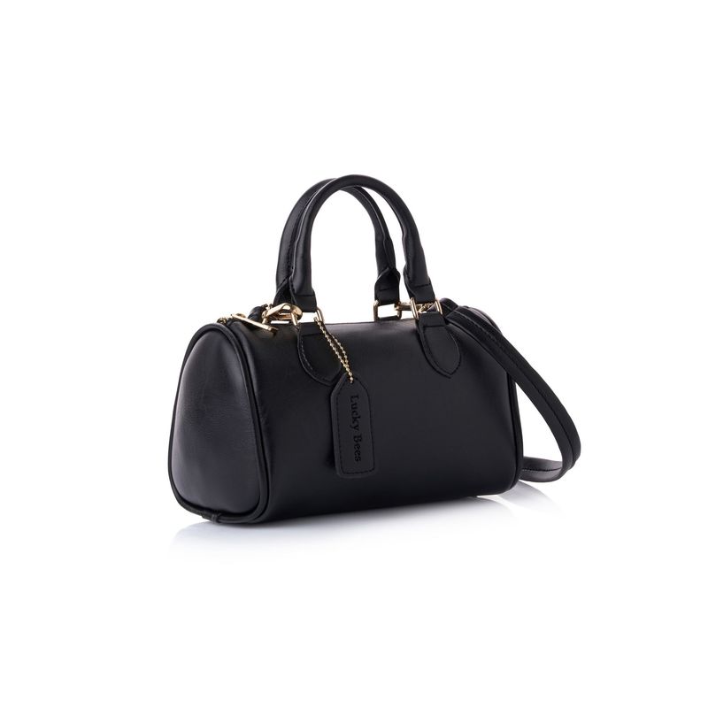 Fashion, accesorii si bijuterii - Femei - Accesorii femei - Genti si rucsacuri femei - Geantă Lucky Bees, piele, 13 x 21 x 13 cm, negru, 671LKB2173 - Infinity.ro