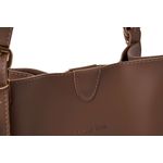 Fashion, accesorii si bijuterii - Femei - Accesorii femei - Genti si rucsacuri femei - Tote bag Lucky Bees, piele, 10 x 28 x 31 cm, închis bej-cenușiu, 671LKB2179 - Infinity.ro