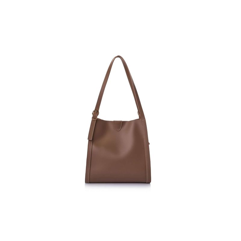Fashion, accesorii si bijuterii - Femei - Accesorii femei - Genti si rucsacuri femei - Tote bag Lucky Bees, piele, 10 x 28 x 31 cm, închis bej-cenușiu, 671LKB2179 - Infinity.ro