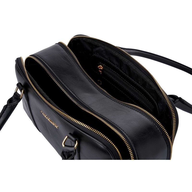 Fashion, accesorii si bijuterii - Femei - Accesorii femei - Genti si rucsacuri femei - Geantă de umăr Lucky Bees, piele, 6 x 32 x 11 cm, negru, 946VNC1338 - Infinity.ro
