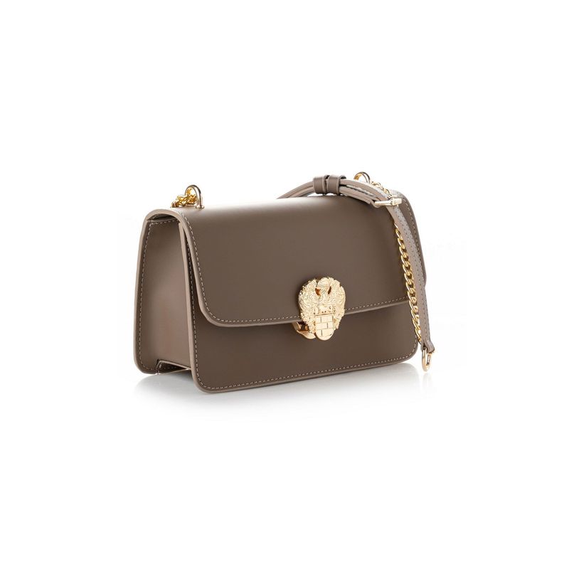 Fashion, accesorii si bijuterii - Femei - Accesorii femei - Genti si rucsacuri femei - Geantă de umăr Lucky Bees, piele, 10 x 24 x 15 cm, închis bej-cenușiu, 946VNC1211 - Infinity.ro