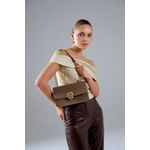 Fashion, accesorii si bijuterii - Femei - Accesorii femei - Genti si rucsacuri femei - Geantă de umăr Lucky Bees, piele, 10 x 24 x 15 cm, închis bej-cenușiu, 946VNC1211 - Infinity.ro