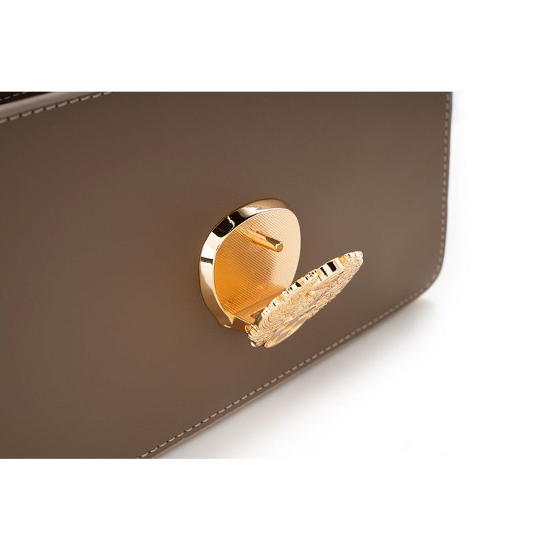 Fashion, accesorii si bijuterii - Femei - Accesorii femei - Genti si rucsacuri femei - Geantă de umăr Lucky Bees, piele, 10 x 24 x 15 cm, închis bej-cenușiu, 946VNC1211 - Infinity.ro