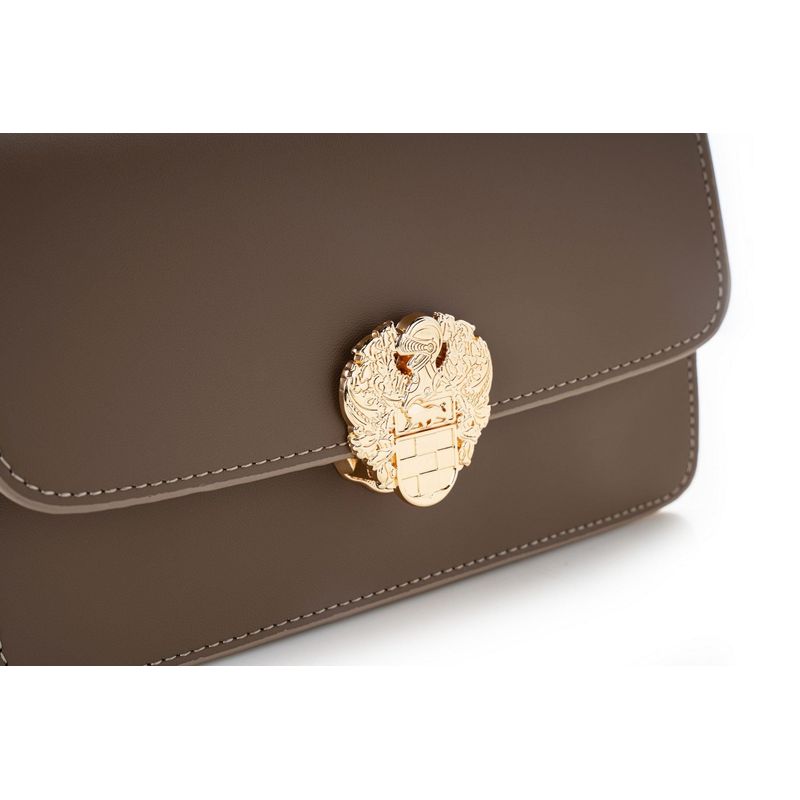Fashion, accesorii si bijuterii - Femei - Accesorii femei - Genti si rucsacuri femei - Geantă de umăr Lucky Bees, piele, 10 x 24 x 15 cm, închis bej-cenușiu, 946VNC1211 - Infinity.ro