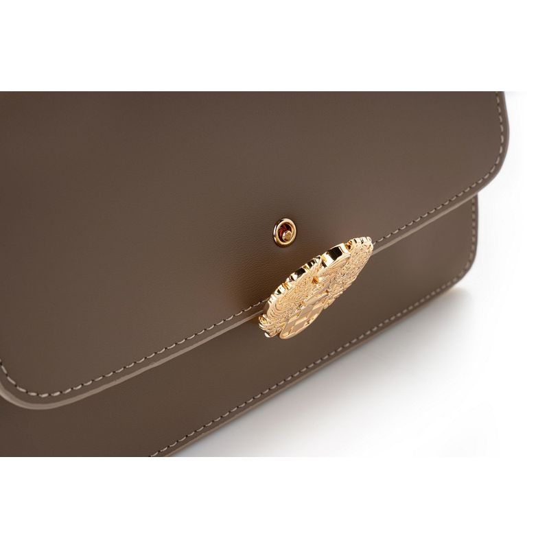Fashion, accesorii si bijuterii - Femei - Accesorii femei - Genti si rucsacuri femei - Geantă de umăr Lucky Bees, piele, 10 x 24 x 15 cm, închis bej-cenușiu, 946VNC1211 - Infinity.ro