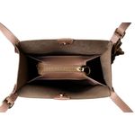 Fashion, accesorii si bijuterii - Femei - Accesorii femei - Genti si rucsacuri femei - Tote bag Lucky Bees, piele, 10 x 28 x 31 cm, închis bej-cenușiu, 671LKB2179 - Infinity.ro