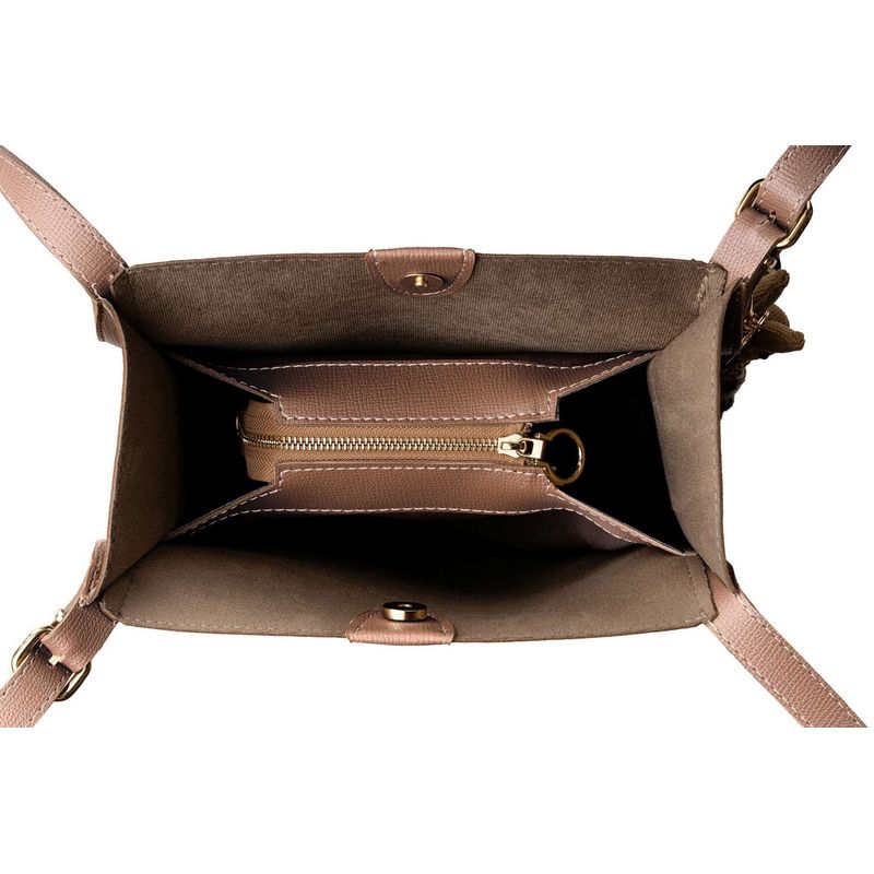 Fashion, accesorii si bijuterii - Femei - Accesorii femei - Genti si rucsacuri femei - Tote bag Lucky Bees, piele, 10 x 28 x 31 cm, închis bej-cenușiu, 671LKB2179 - Infinity.ro