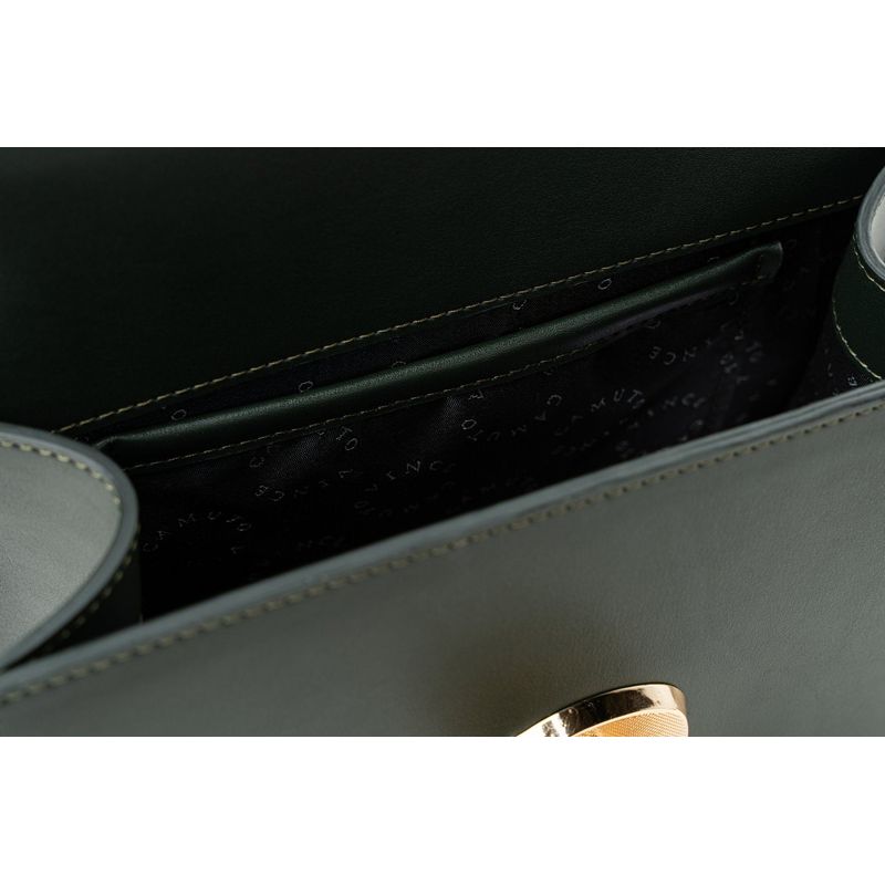 Fashion, accesorii si bijuterii - Femei - Accesorii femei - Genti si rucsacuri femei - Geantă de umăr Lucky Bees, piele, 10 x 24 x 15 cm, închis verde, 946VNC1180 - Infinity.ro