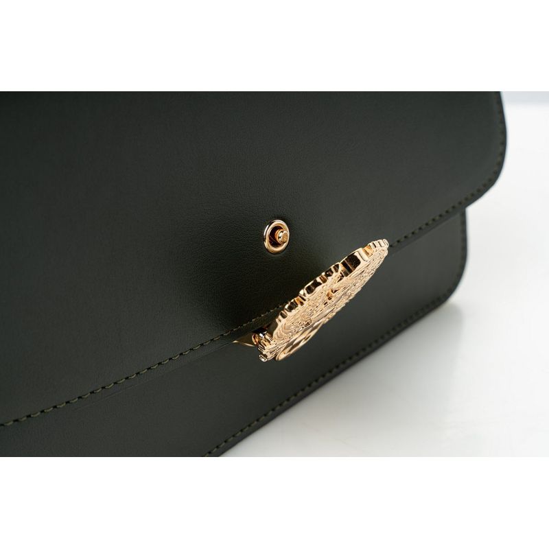Fashion, accesorii si bijuterii - Femei - Accesorii femei - Genti si rucsacuri femei - Geantă de umăr Lucky Bees, piele, 10 x 24 x 15 cm, închis verde, 946VNC1180 - Infinity.ro