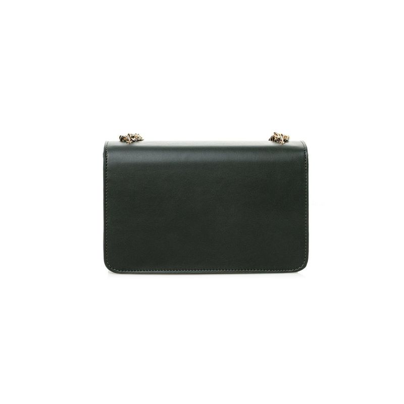 Fashion, accesorii si bijuterii - Femei - Accesorii femei - Genti si rucsacuri femei - Geantă de umăr Lucky Bees, piele, 10 x 24 x 15 cm, închis verde, 946VNC1180 - Infinity.ro