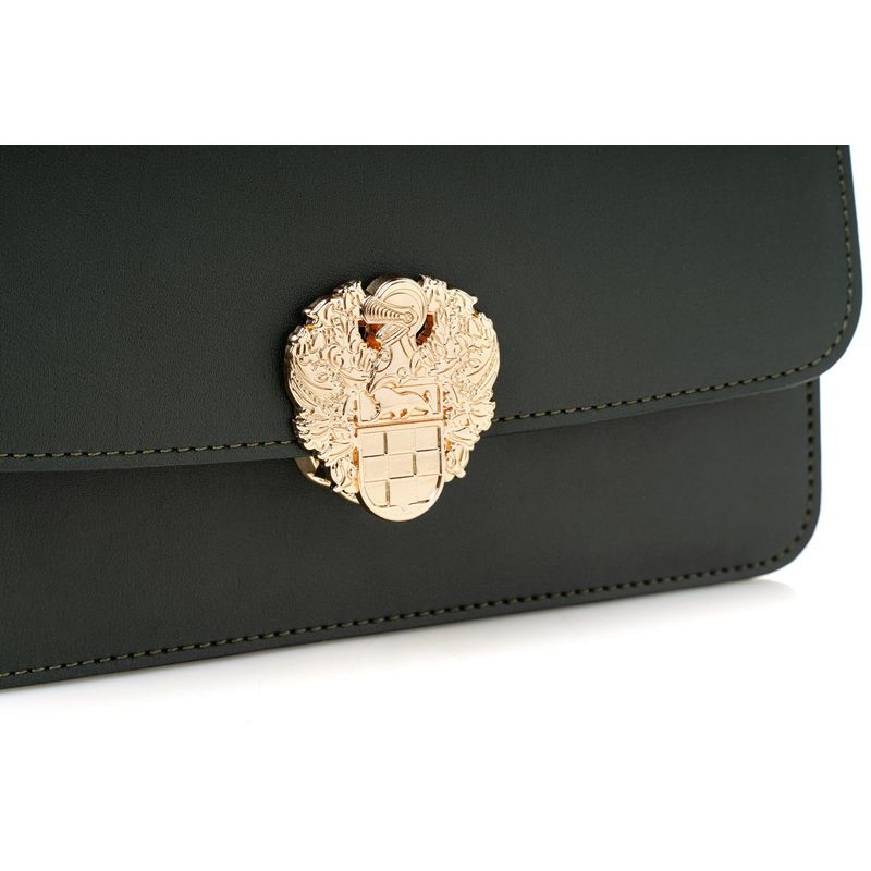 Fashion, accesorii si bijuterii - Femei - Accesorii femei - Genti si rucsacuri femei - Geantă de umăr Lucky Bees, piele, 10 x 24 x 15 cm, închis verde, 946VNC1180 - Infinity.ro