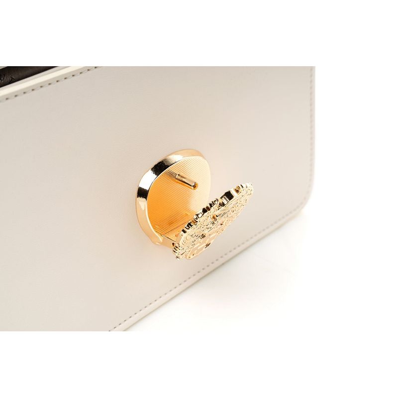 Fashion, accesorii si bijuterii - Femei - Accesorii femei - Genti si rucsacuri femei - Geantă de umăr Lucky Bees, piele, 10 x 24 x 15 cm, crem, 946VNC1179 - Infinity.ro