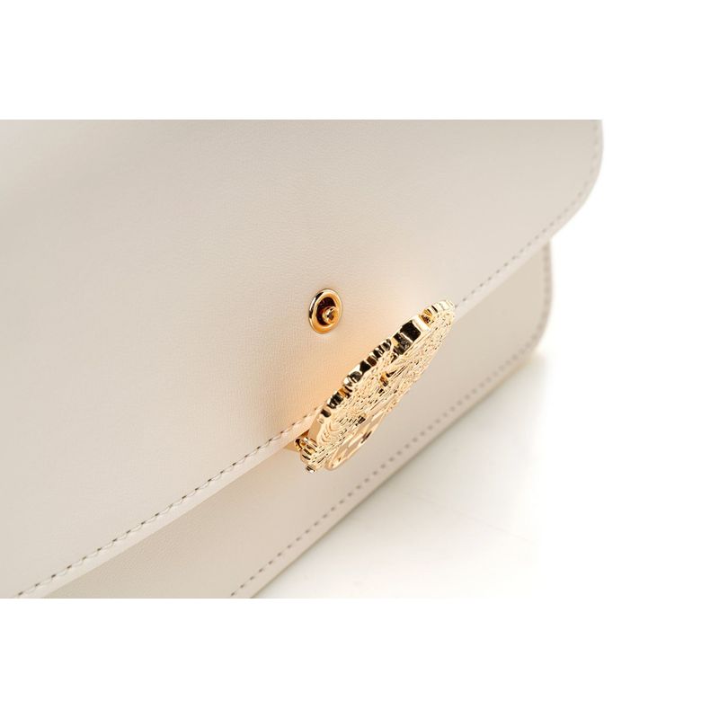Fashion, accesorii si bijuterii - Femei - Accesorii femei - Genti si rucsacuri femei - Geantă de umăr Lucky Bees, piele, 10 x 24 x 15 cm, crem, 946VNC1179 - Infinity.ro