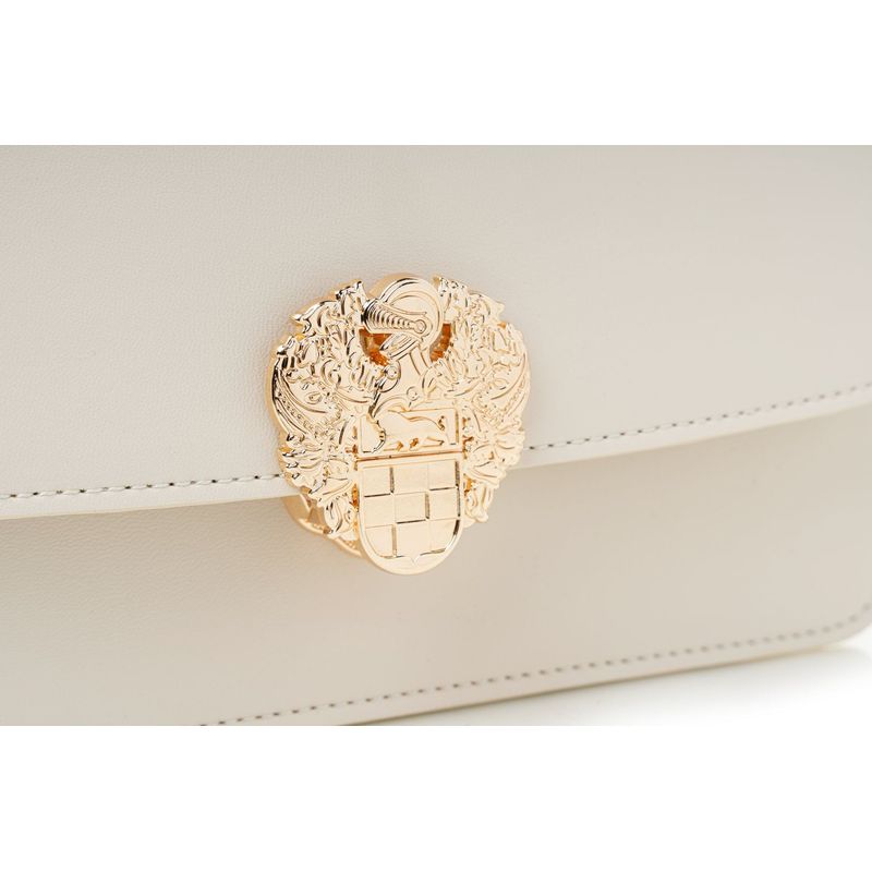 Fashion, accesorii si bijuterii - Femei - Accesorii femei - Genti si rucsacuri femei - Geantă de umăr Lucky Bees, piele, 10 x 24 x 15 cm, crem, 946VNC1179 - Infinity.ro