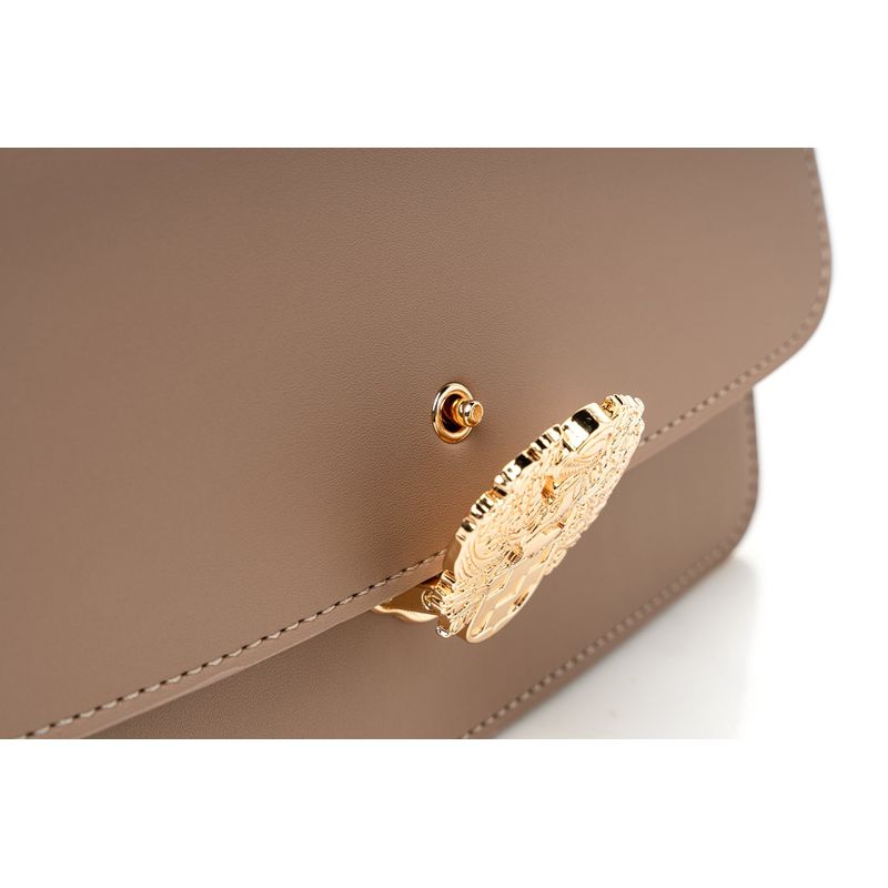 Fashion, accesorii si bijuterii - Femei - Accesorii femei - Genti si rucsacuri femei - Geantă de umăr Lucky Bees, piele, 10 x 24 x 15 cm, bej-cenușiu, 946VNC1181 - Infinity.ro