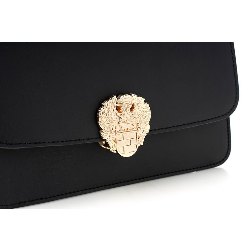 Fashion, accesorii si bijuterii - Femei - Accesorii femei - Genti si rucsacuri femei - Geantă de umăr Lucky Bees, piele, 10 x 24 x 15 cm, negru, 946VNC1177 - Infinity.ro