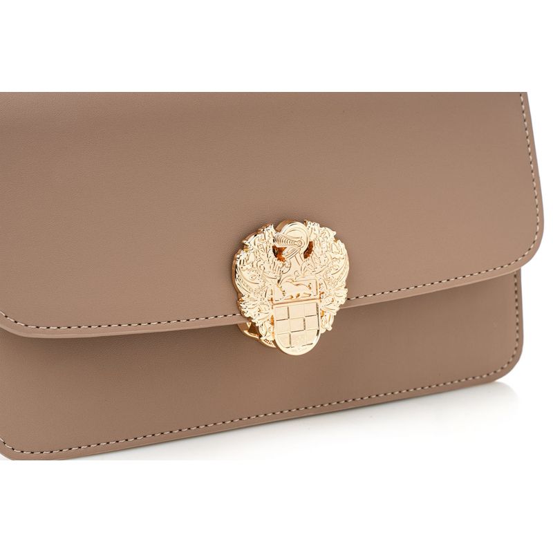 Fashion, accesorii si bijuterii - Femei - Accesorii femei - Genti si rucsacuri femei - Geantă de umăr Lucky Bees, piele, 10 x 24 x 15 cm, bej-cenușiu, 946VNC1181 - Infinity.ro