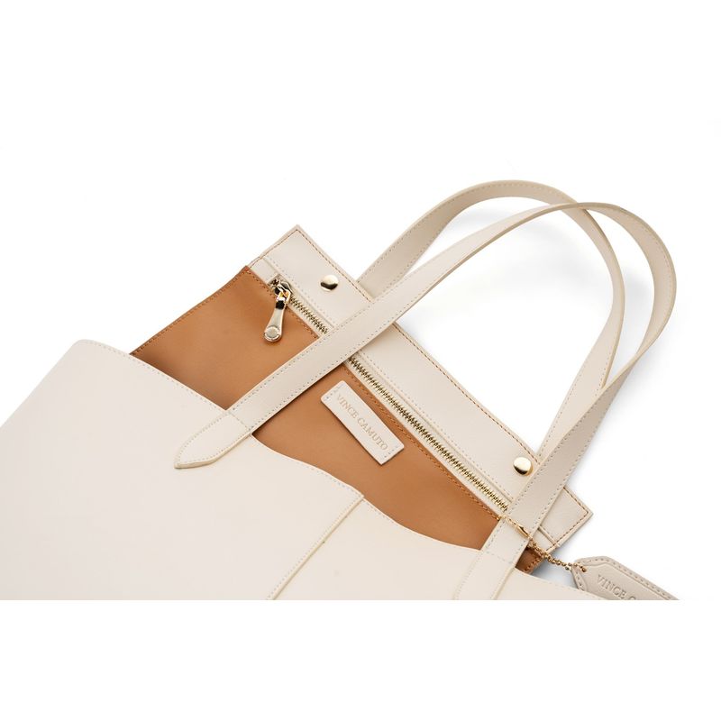 Fashion, accesorii si bijuterii - Femei - Accesorii femei - Genti si rucsacuri femei - Tote bag Lucky Bees, piele, 14 x 38 x 27.5 cm, alb, 946VNC1306 - Infinity.ro