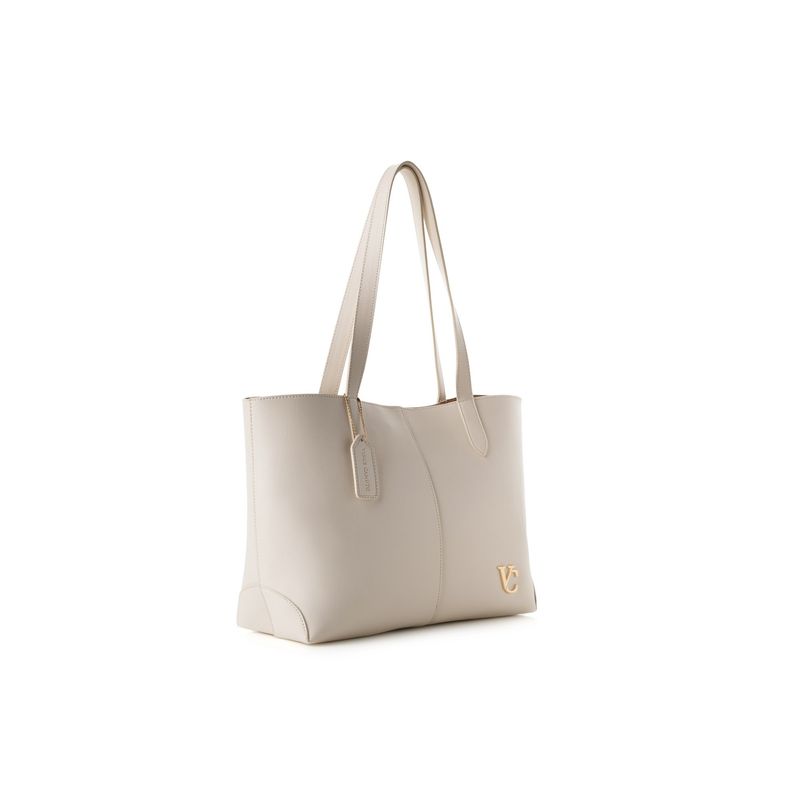 Fashion, accesorii si bijuterii - Femei - Accesorii femei - Genti si rucsacuri femei - Tote bag Lucky Bees, piele, 14 x 38 x 27.5 cm, alb, 946VNC1306 - Infinity.ro