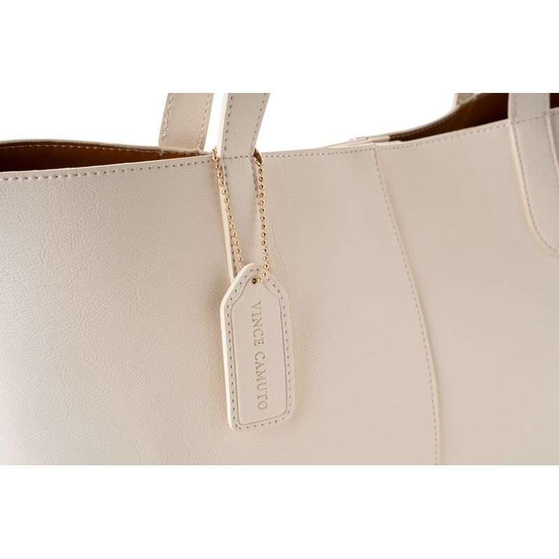 Fashion, accesorii si bijuterii - Femei - Accesorii femei - Genti si rucsacuri femei - Tote bag Lucky Bees, piele, 14 x 38 x 27.5 cm, alb, 946VNC1306 - Infinity.ro