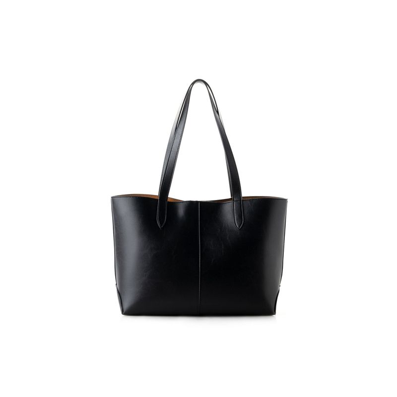 Fashion, accesorii si bijuterii - Femei - Accesorii femei - Genti si rucsacuri femei - Tote bag Lucky Bees, piele, 14 x 38 x 27.5 cm, negru, 946VNC1305 - Infinity.ro