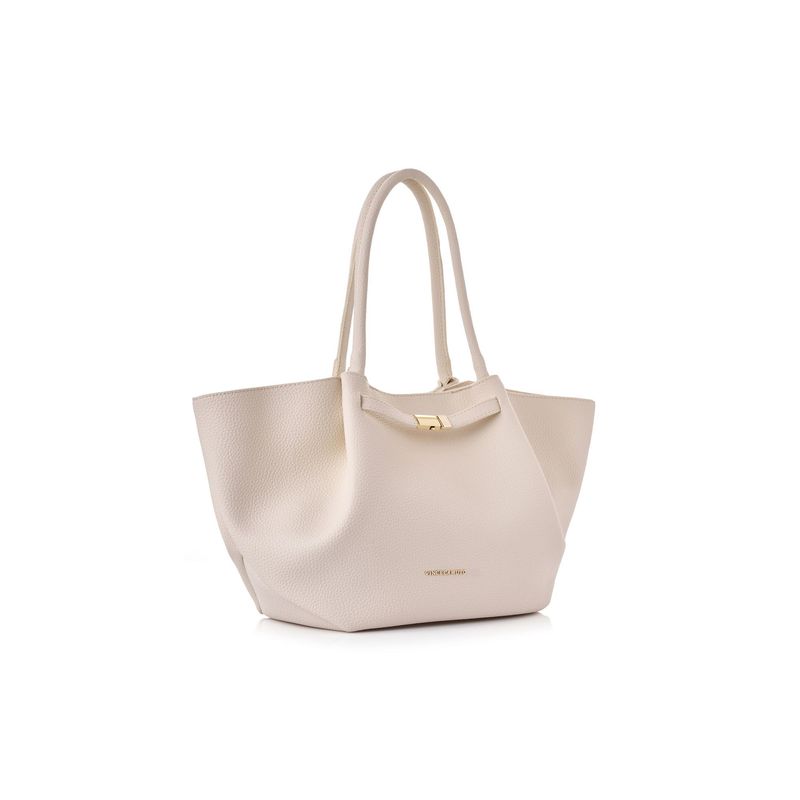Fashion, accesorii si bijuterii - Femei - Accesorii femei - Genti si rucsacuri femei - Tote bag Lucky Bees, piele, 13 x 52 x 27 cm, bej, 946VNC1299 - Infinity.ro