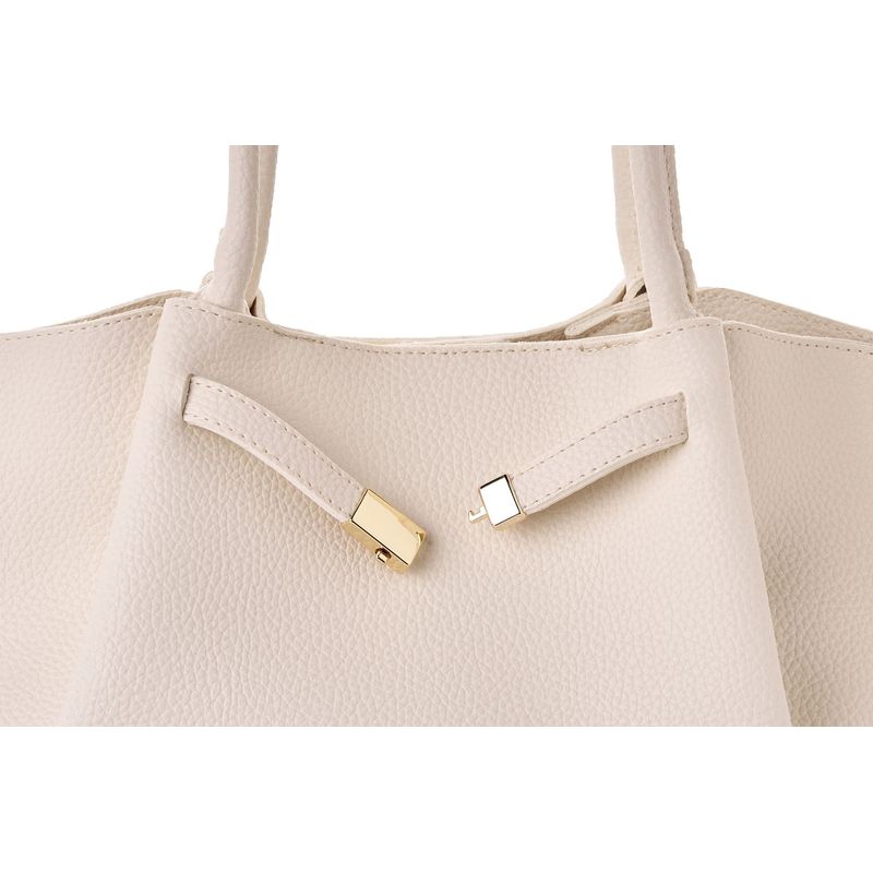 Fashion, accesorii si bijuterii - Femei - Accesorii femei - Genti si rucsacuri femei - Tote bag Lucky Bees, piele, 13 x 52 x 27 cm, bej, 946VNC1299 - Infinity.ro