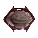 Fashion, accesorii si bijuterii - Femei - Accesorii femei - Genti si rucsacuri femei - Tote bag Lucky Bees, piele, 13 x 52 x 27 cm, bordo, 946VNC1300 - Infinity.ro