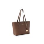 Fashion, accesorii si bijuterii - Femei - Accesorii femei - Genti si rucsacuri femei - Tote bag Lucky Bees, piele, 11 x 32 x 24 cm, închis bej-cenușiu, 946VNC1238 - Infinity.ro