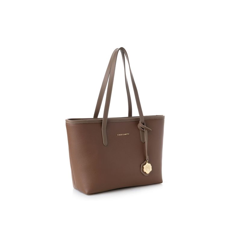 Fashion, accesorii si bijuterii - Femei - Accesorii femei - Genti si rucsacuri femei - Tote bag Lucky Bees, piele, 11 x 32 x 24 cm, închis bej-cenușiu, 946VNC1238 - Infinity.ro