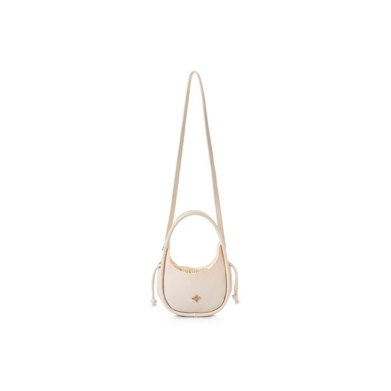 Fashion, accesorii si bijuterii - Femei - Accesorii femei - Genti si rucsacuri femei - Geantă de umăr Lucky Bees, piele, 9 x 28 x 21 cm, crem, 671LKB2113 - Infinity.ro
