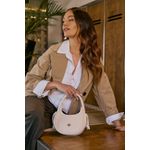Fashion, accesorii si bijuterii - Femei - Accesorii femei - Genti si rucsacuri femei - Geantă de umăr Lucky Bees, piele, 9 x 28 x 21 cm, crem, 671LKB2113 - Infinity.ro