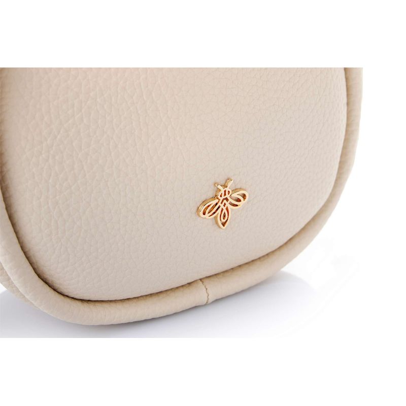 Fashion, accesorii si bijuterii - Femei - Accesorii femei - Genti si rucsacuri femei - Geantă de umăr Lucky Bees, piele, 9 x 28 x 21 cm, crem, 671LKB2113 - Infinity.ro