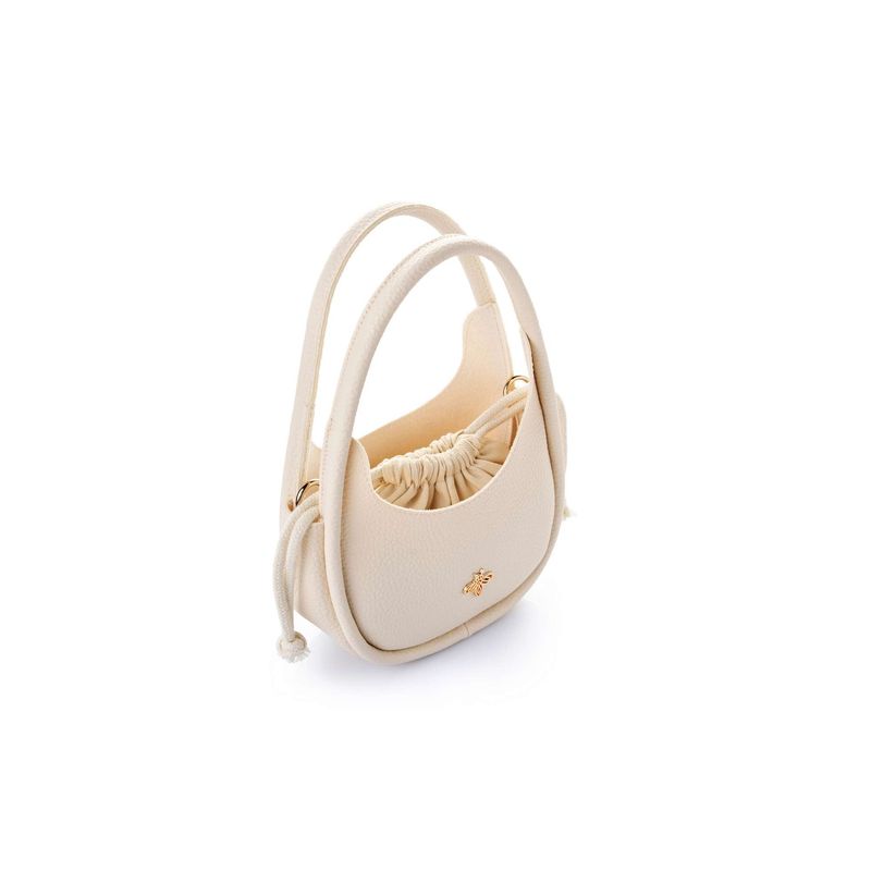 Fashion, accesorii si bijuterii - Femei - Accesorii femei - Genti si rucsacuri femei - Geantă de umăr Lucky Bees, piele, 9 x 28 x 21 cm, crem, 671LKB2113 - Infinity.ro
