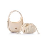 Fashion, accesorii si bijuterii - Femei - Accesorii femei - Genti si rucsacuri femei - Geantă de umăr Lucky Bees, piele, 9 x 28 x 21 cm, crem, 671LKB2113 - Infinity.ro