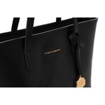 Fashion, accesorii si bijuterii - Femei - Accesorii femei - Genti si rucsacuri femei - Tote bag Lucky Bees, piele, 11 x 32 x 24 cm, negru, 946VNC1235 - Infinity.ro