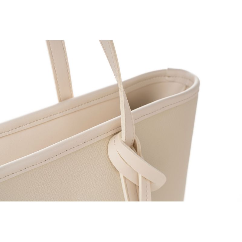 Fashion, accesorii si bijuterii - Femei - Accesorii femei - Genti si rucsacuri femei - Tote bag Lucky Bees, piele, 11 x 32 x 24 cm, crem, 946VNC1236 - Infinity.ro