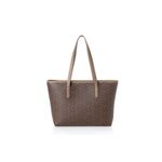 Fashion, accesorii si bijuterii - Femei - Accesorii femei - Genti si rucsacuri femei - Tote bag Lucky Bees, piele, 11 x 32 x 24 cm, maro, 946VNC1225 - Infinity.ro