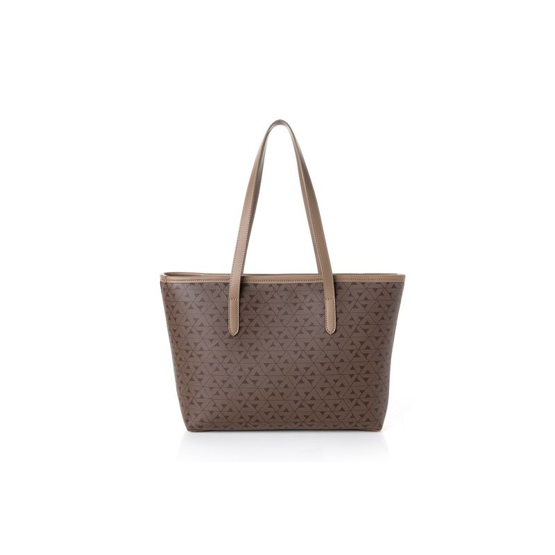 Fashion, accesorii si bijuterii - Femei - Accesorii femei - Genti si rucsacuri femei - Tote bag Lucky Bees, piele, 11 x 32 x 24 cm, maro, 946VNC1225 - Infinity.ro