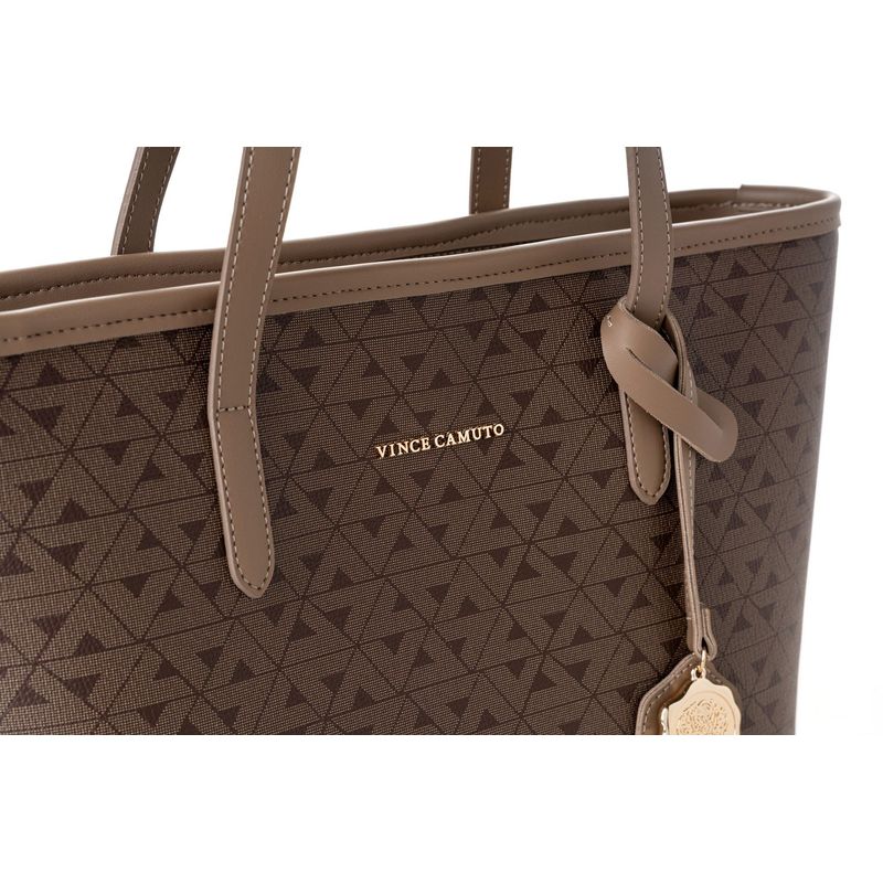 Fashion, accesorii si bijuterii - Femei - Accesorii femei - Genti si rucsacuri femei - Tote bag Lucky Bees, piele, 11 x 32 x 24 cm, maro, 946VNC1225 - Infinity.ro