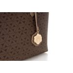 Fashion, accesorii si bijuterii - Femei - Accesorii femei - Genti si rucsacuri femei - Tote bag Lucky Bees, piele, 11 x 32 x 24 cm, maro, 946VNC1225 - Infinity.ro