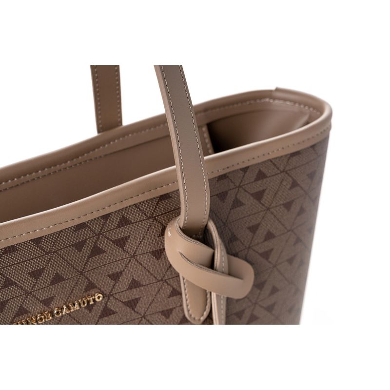 Fashion, accesorii si bijuterii - Femei - Accesorii femei - Genti si rucsacuri femei - Tote bag Lucky Bees, piele, 11 x 32 x 24 cm, maro, 946VNC1225 - Infinity.ro
