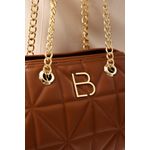 Fashion, accesorii si bijuterii - Femei - Accesorii femei - Genti si rucsacuri femei - Geantă de umăr Lucky Bees, piele, 11 x 25 x 21 cm, tan, 671LKB1467 - Infinity.ro
