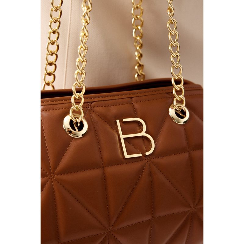Fashion, accesorii si bijuterii - Femei - Accesorii femei - Genti si rucsacuri femei - Geantă de umăr Lucky Bees, piele, 11 x 25 x 21 cm, tan, 671LKB1467 - Infinity.ro