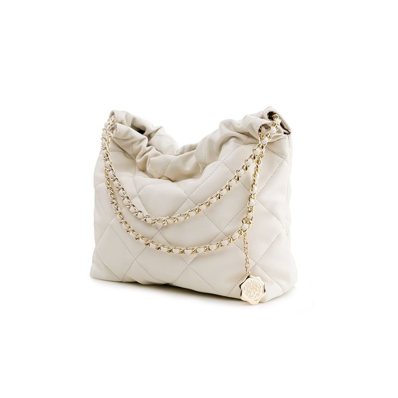 Fashion, accesorii si bijuterii - Femei - Accesorii femei - Genti si rucsacuri femei - Geantă de umăr Lucky Bees, piele, 11 x 36 x 16 cm, crem, 946VNC1141 - Infinity.ro